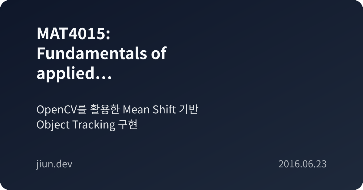 MAT4015: Fundamentals of applied probability and random processes